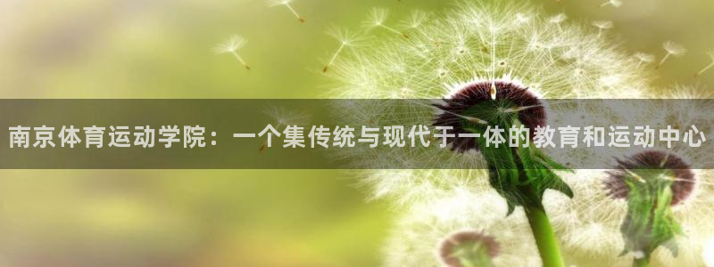 必发官网下载招商电话号码：南京体育运动学院：一个集传统与现代