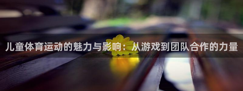 必发官方正版app娱乐首页官网下载：儿童体育运动的魅力与影响
